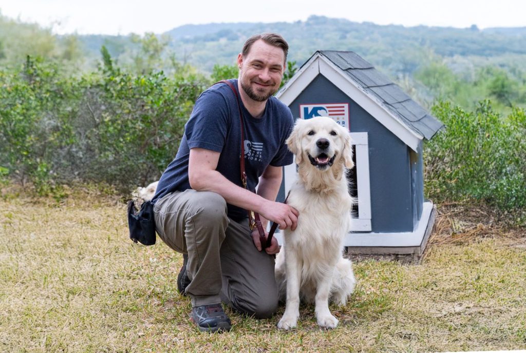 Murphy with his K9s For Warriors trainer
