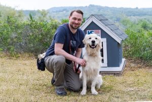 Murphy with his K9s For Warriors trainer